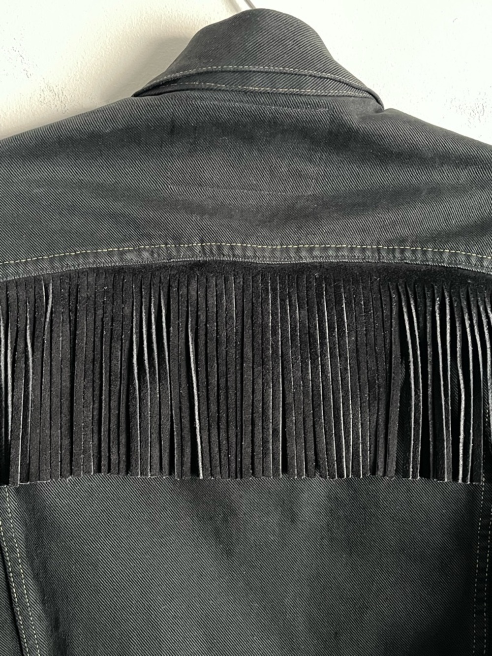 Western Denim Fringe Jacket - M - Picture 8 of 11